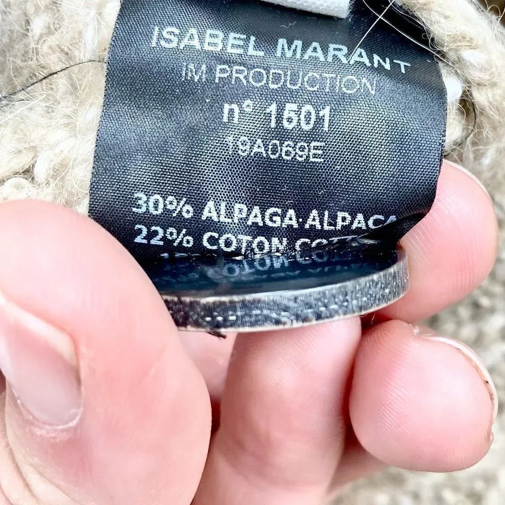 Isabel Marant Etoile Scott Cardigan brown alpaca button front 38 - Picture 6 of 11